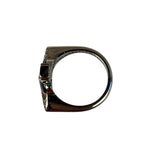 Vivienne Westwood Silver Diamante Black Enamel Ring