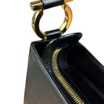 Salvatore Ferragamo Black Leather Hobo Bag