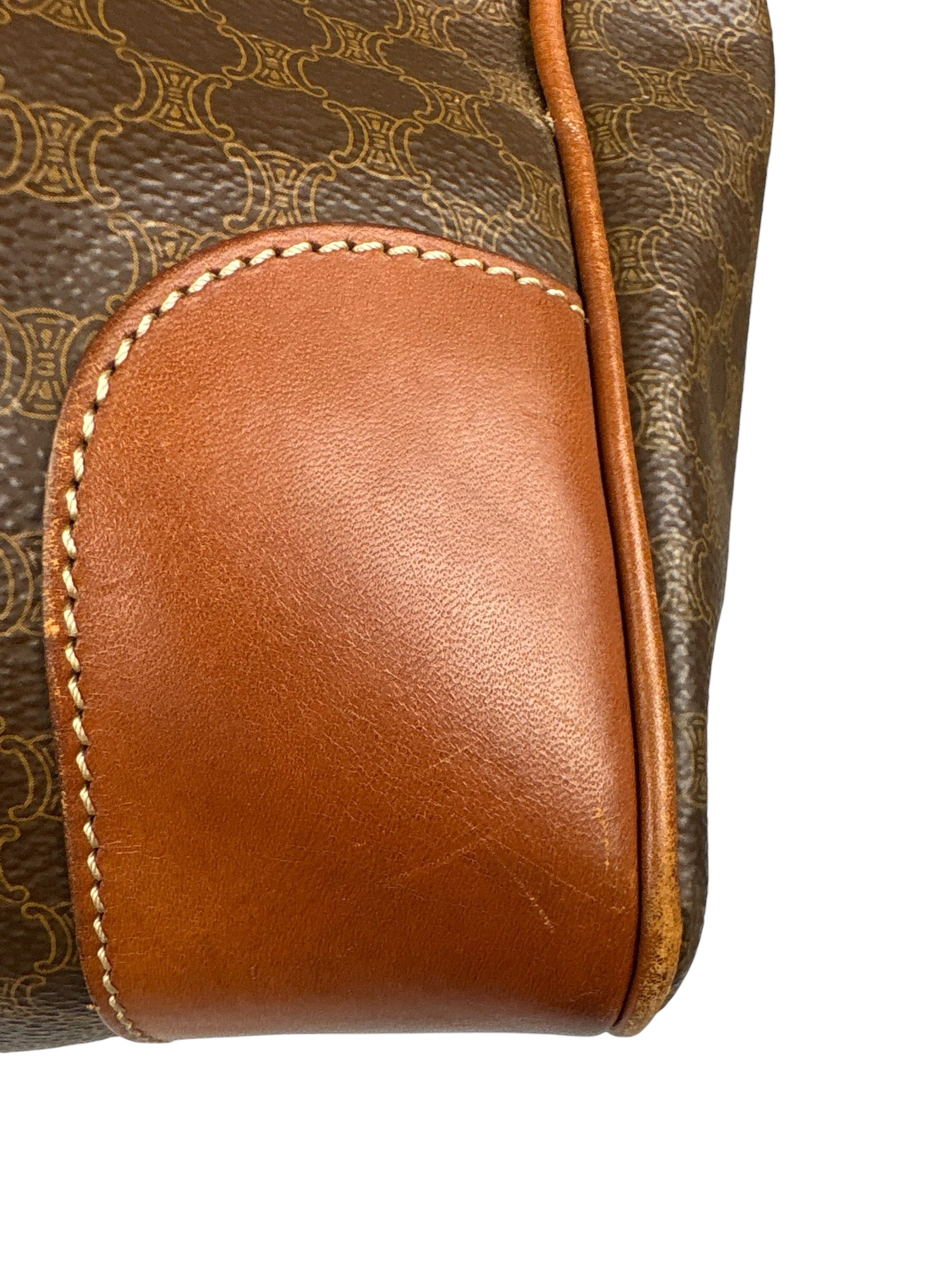 Celine Vintage Macadam Weekender Boston Bag