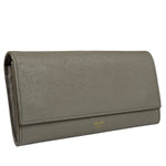 Celine Grey Leather Long Flap Wallet