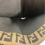 Fendi Black Patent Leather Coacted Canvas French Compact Wallet