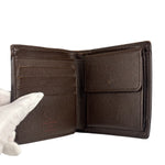 Louis Vuitton Leather Canvas Damier Ebene Wallet