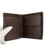 Louis Vuitton Leather Canvas Damier Ebene Wallet