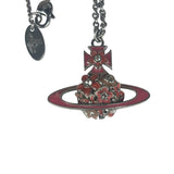 Vivienne Westwood Pink Flower Orb Pendant Necklace