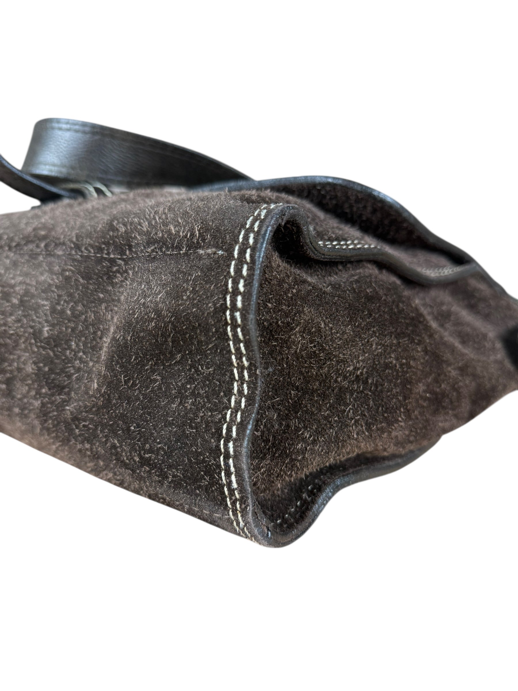 John Varvatos Suede Messenger Bag