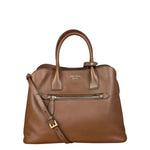 Prada Vintage Brown Leather Top Handle Bag