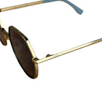Fendi Blue Gold Frame Sunglasses
