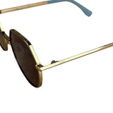 Fendi Blue Gold Frame Sunglasses