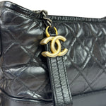 Chanel Black Quilted Leather Small Gabrielle Hobo Bag 2019