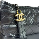 Chanel Black Quilted Leather Small Gabrielle Hobo Bag 2019