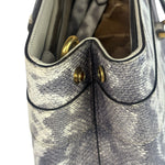 Gucci Cream/Grey Python-Embossed Horsebit Bright Bit Tote