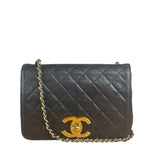 Chanel Black Small Quilted Flap Shoulder Bag 86-88