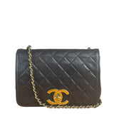 Chanel Black Small Quilted Flap Shoulder Bag 86-88