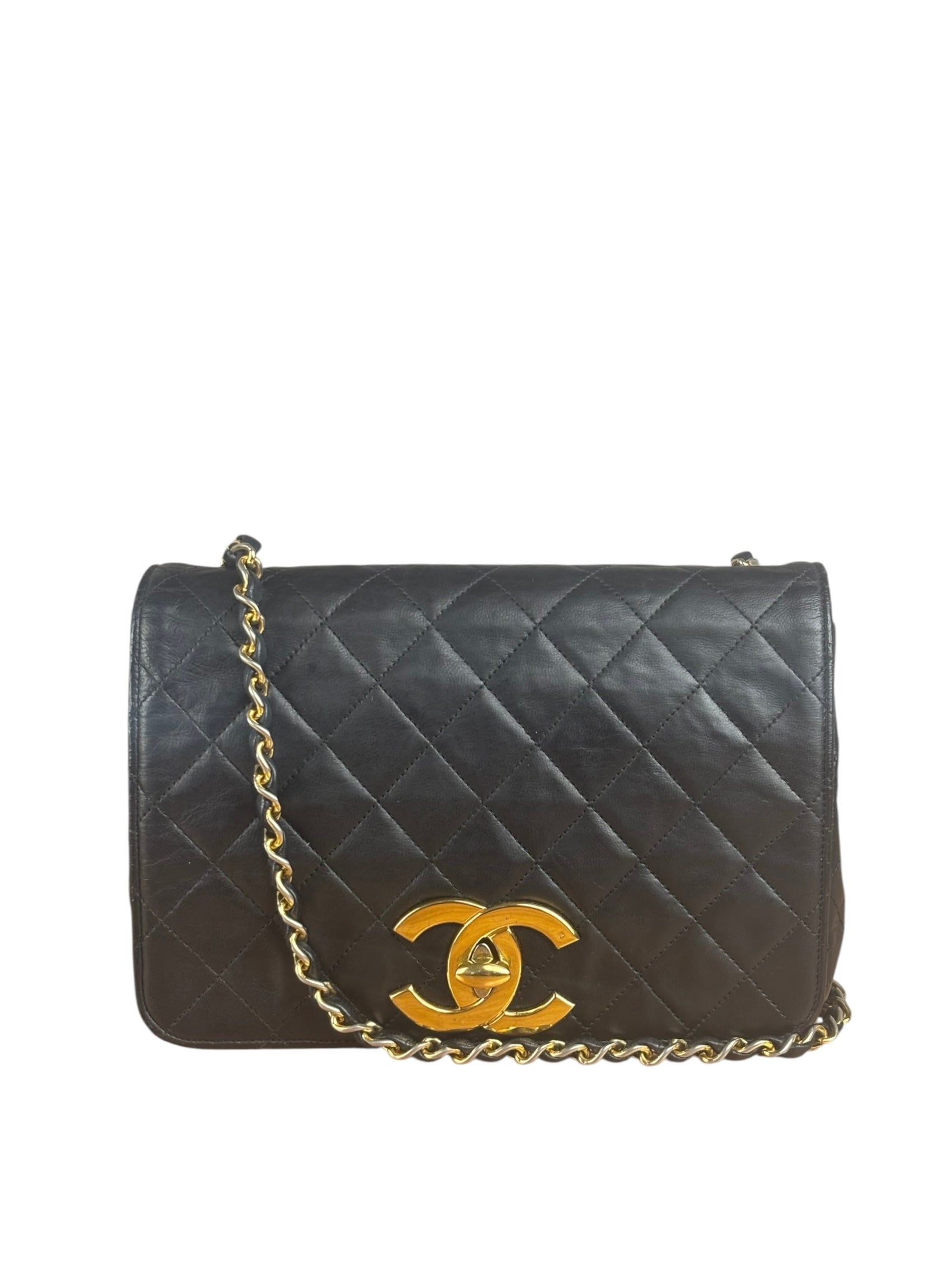 Chanel Black Small Quilted Flap Shoulder Bag 86-88