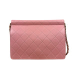 Chanel Pink Quilted Leather Pearl Chain Flap Bag 2019