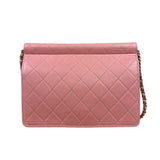 Chanel Pink Quilted Leather Pearl Chain Flap Bag 2019