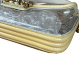Chanel Yellow Clear PVC Classic Chain Flap Bag 2012