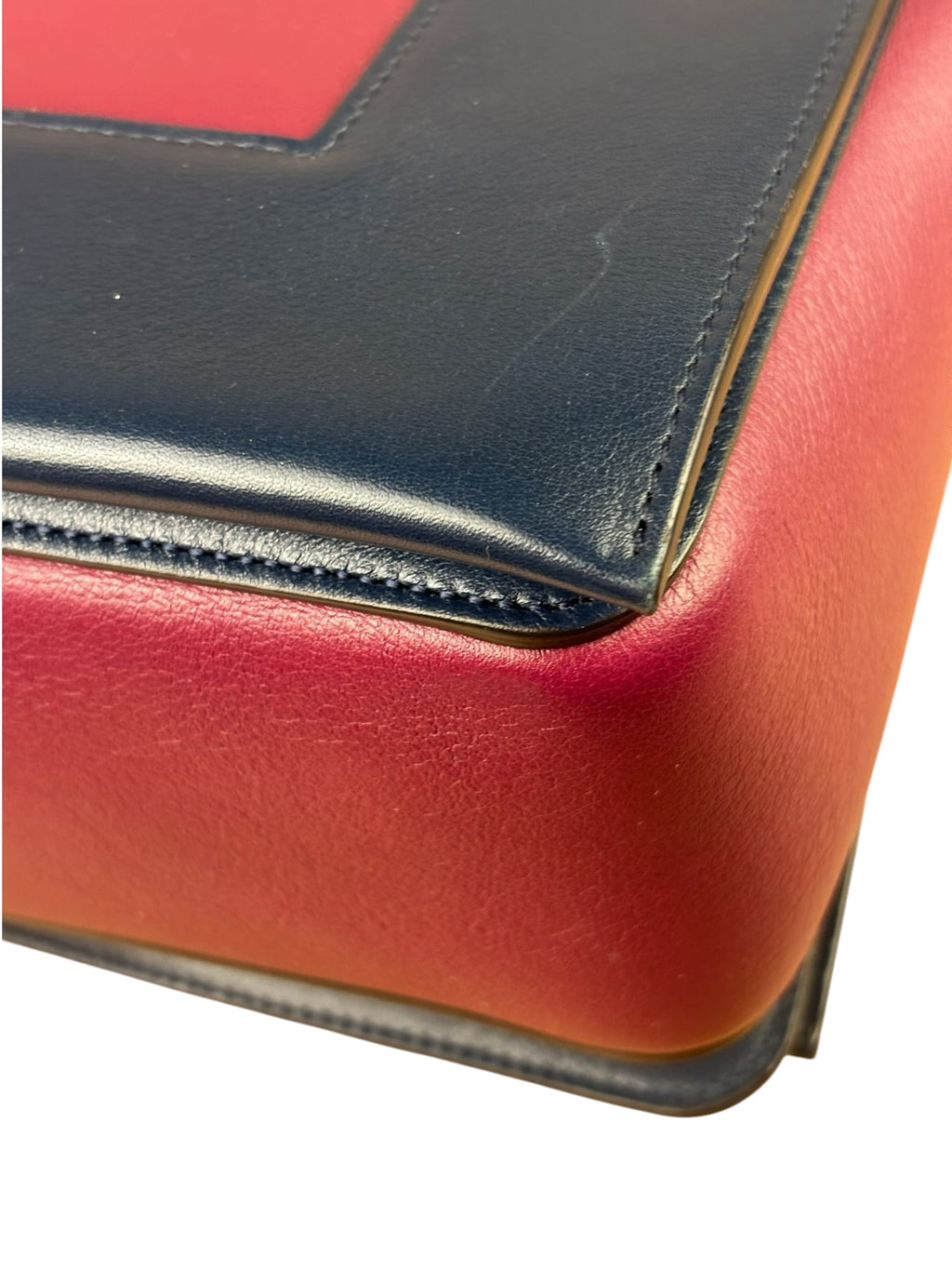 Celine Navy/Pink Leather Medium Shoulder Bag