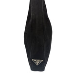 Prada Vintage Black Canvas Shoulder Bag