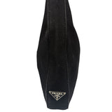 Prada Vintage Black Canvas Shoulder Bag