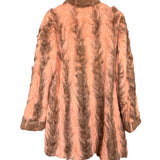 Vintage Pink/Brown Rabbit Fur Coat