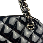 Chanel Large Black Patent Leather Mademoiselle Bowling Bag 2011-12