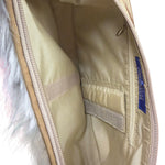 Burberrys Vintage Blue Label Beige Faux Fur Trimmed Shoulder Bag