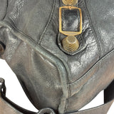 Balenciaga Black Leather Giant Gold City Two-Way Bag 21