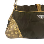 Prada Vintage Kakhi Green Nylon Shoulder Bag