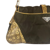 Prada Vintage Kakhi Green Nylon Shoulder Bag
