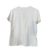 Miu Miu White Blue Embroidered Logo T-Shirt
