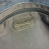 Chanel Denim CC Leather Lined Tote Bag 2001