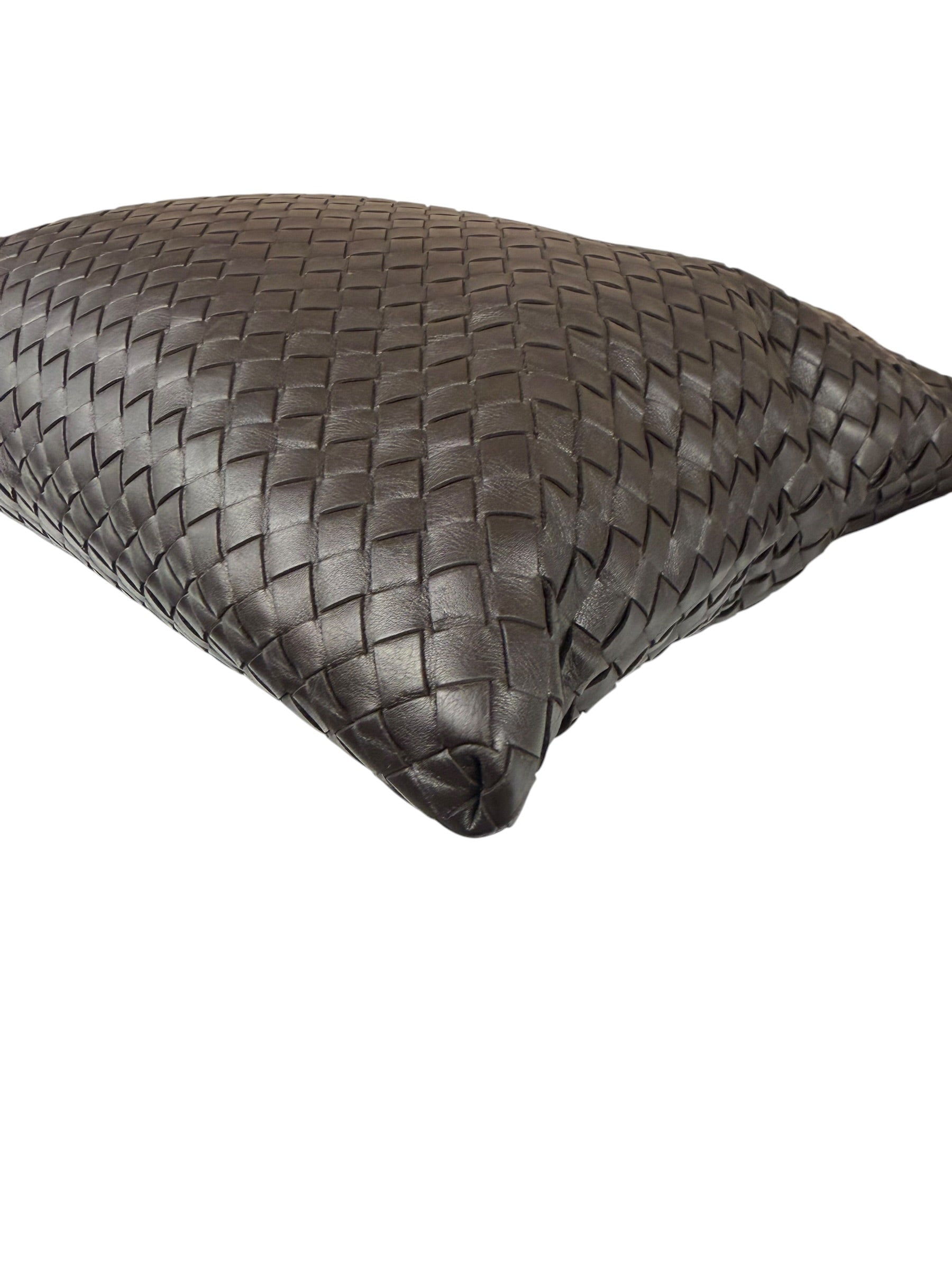Bottega Veneta Brown Leather Woven Intrecciato Crossbody Bag