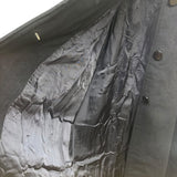 Vintage Black Wool Fox Fur Collared Long Coat