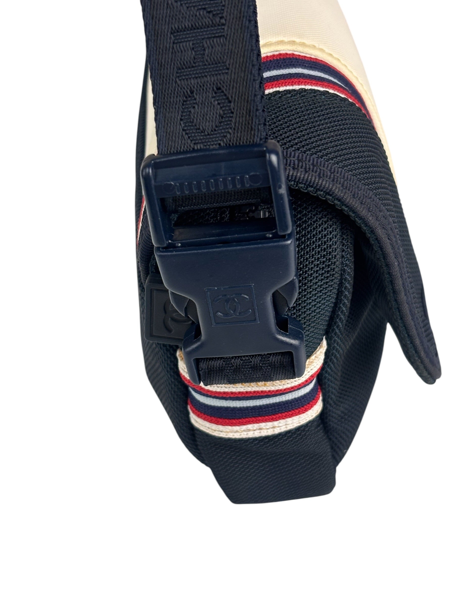 Chanel Navy Cloth Sport Line Shoulder Bag 2005