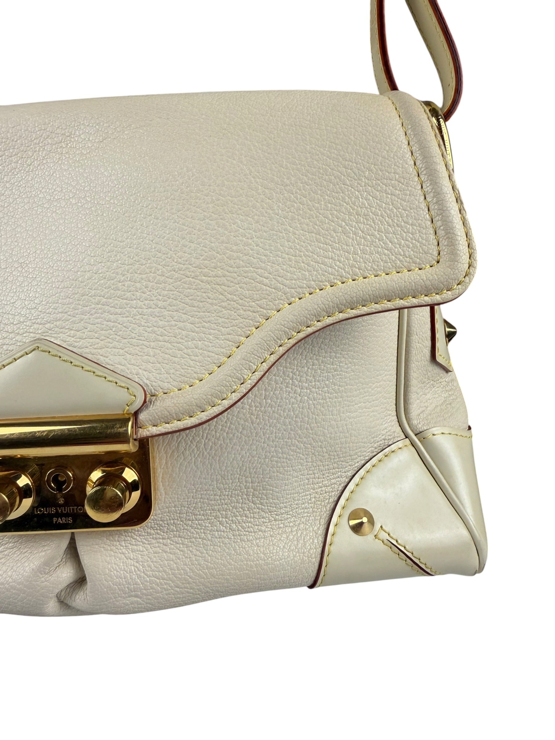 Louis Vuitton White Leather Suhali L'Essentiel Shoulder Bag