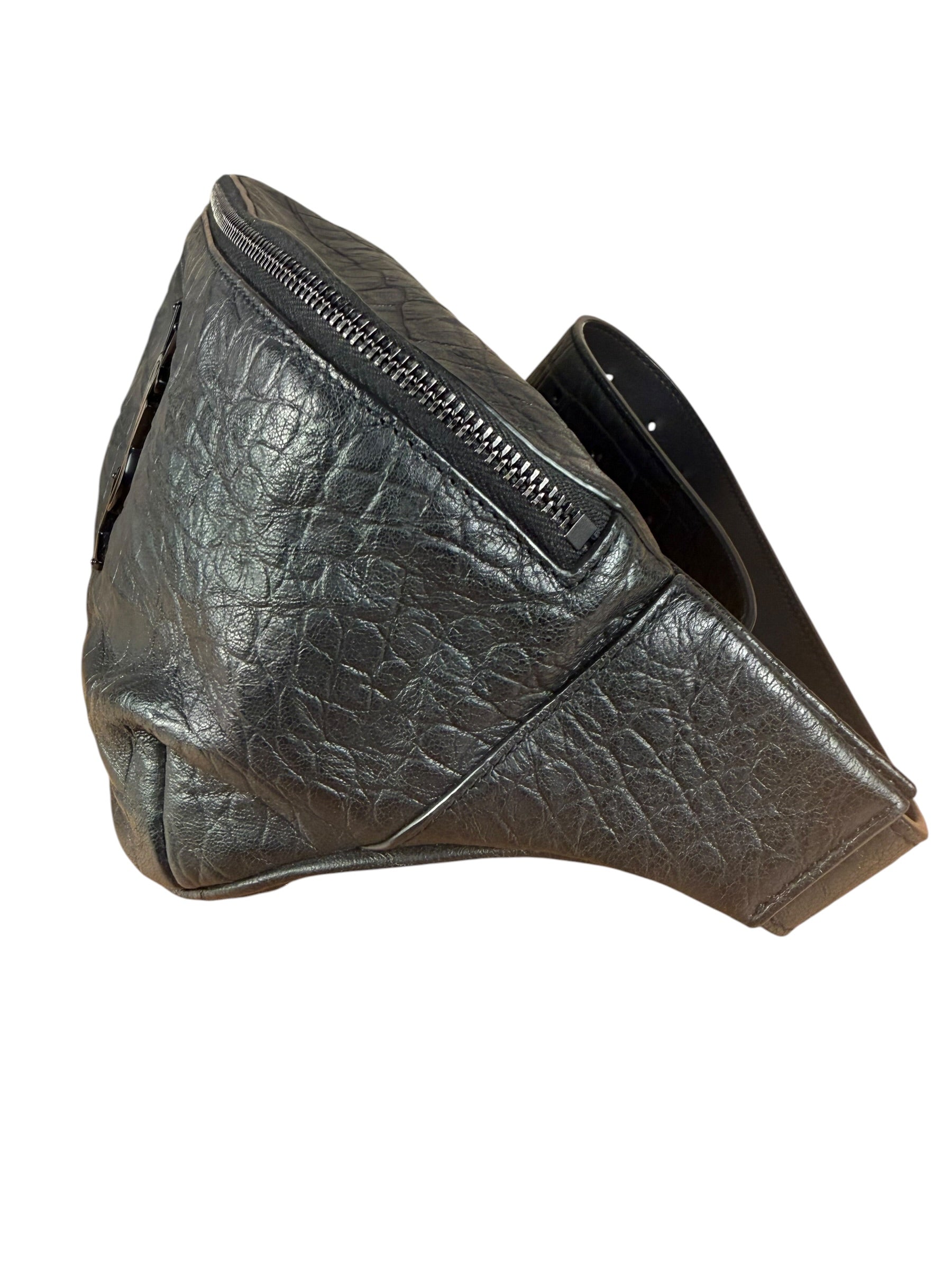 Saint Laurent Crocodile Embossed Marsupio Belt Bag