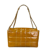 Chanel Gold Patent East West Stitch Flap Bag 2002