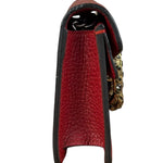 Gucci Red Leather Dionysus Super Mini Chain Crossbody Bag
