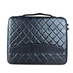 Chanel Black Quilted Caviar Leather Tablet Clutch Case