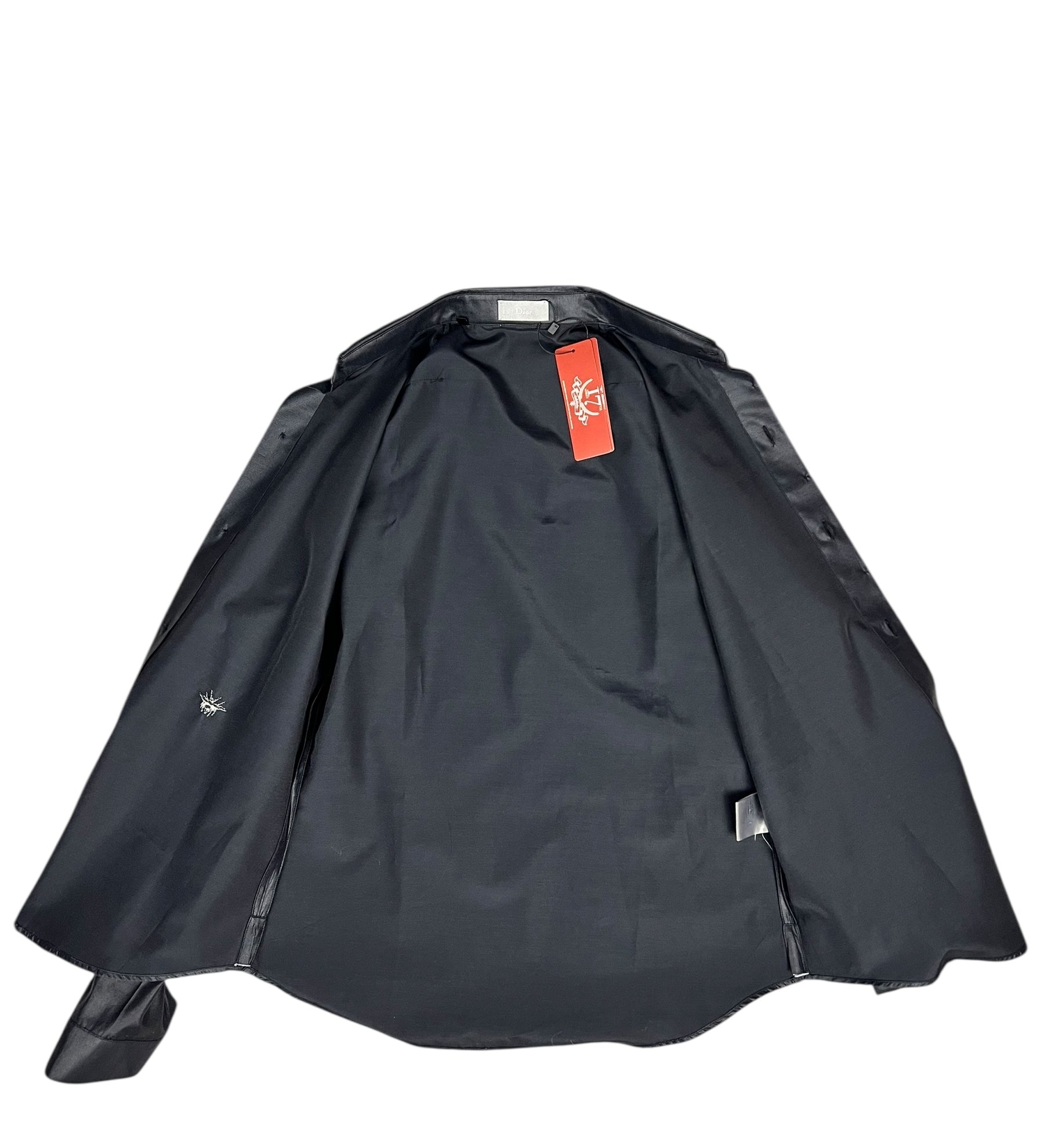 Christian Dior Bee Black Polyester Button-Up Shirt