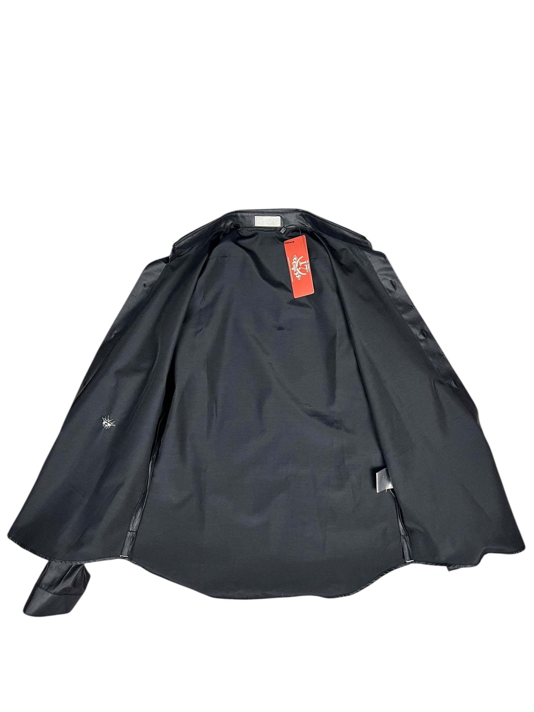 Christian Dior Bee Black Polyester Button-Up Shirt