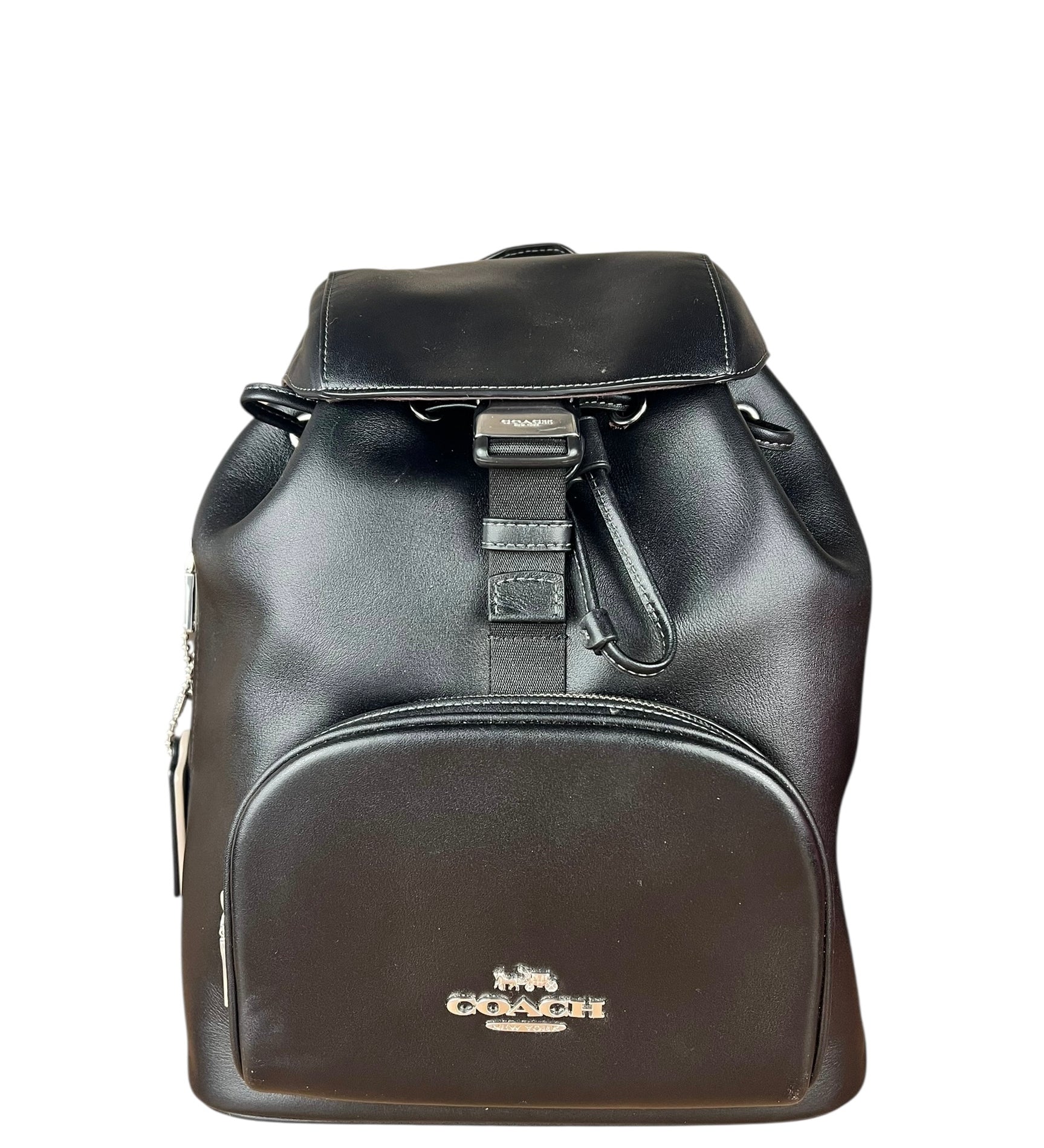 Coach Leather Pace Backpack Black