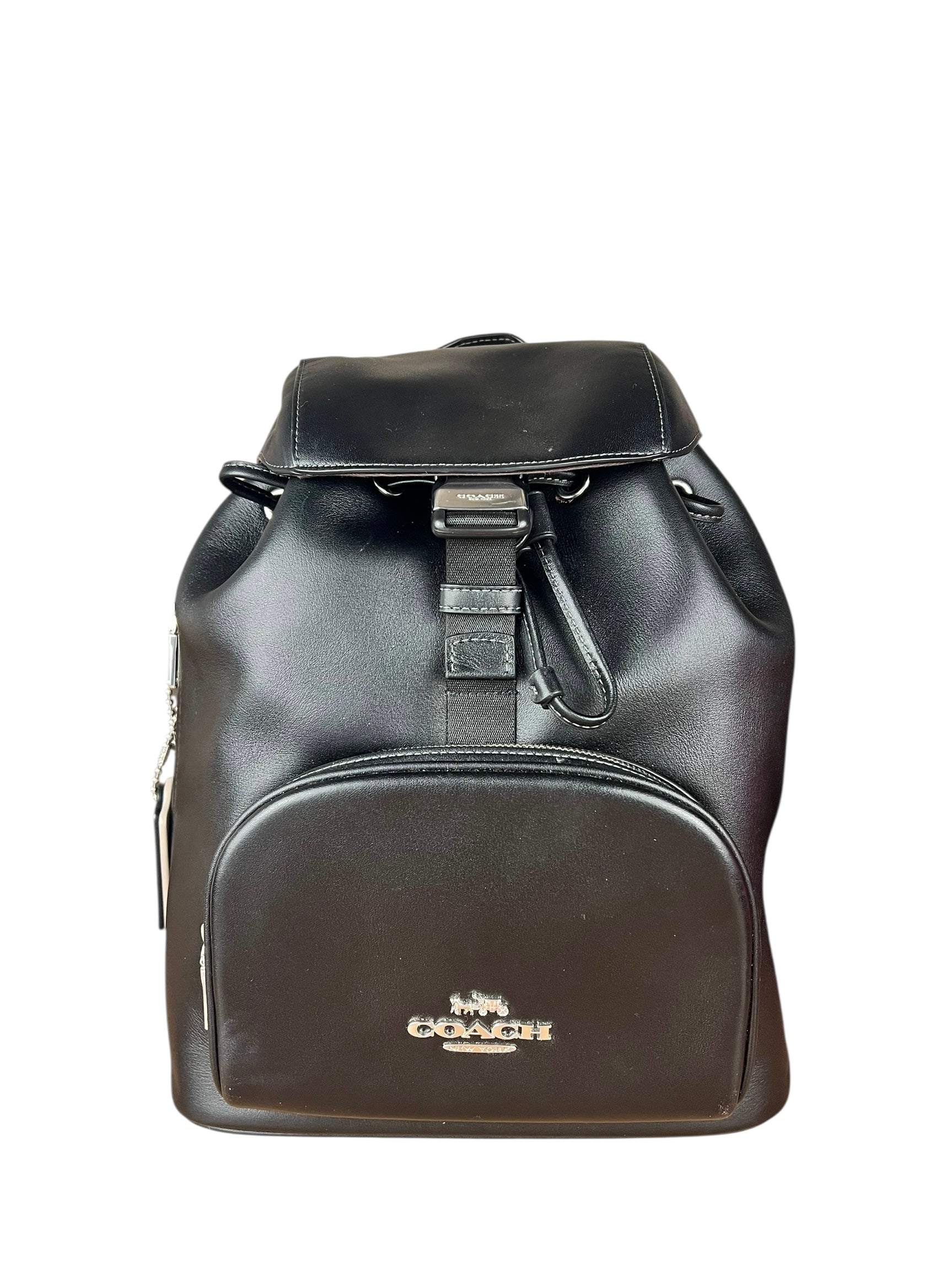 Coach Leather Pace Backpack Black