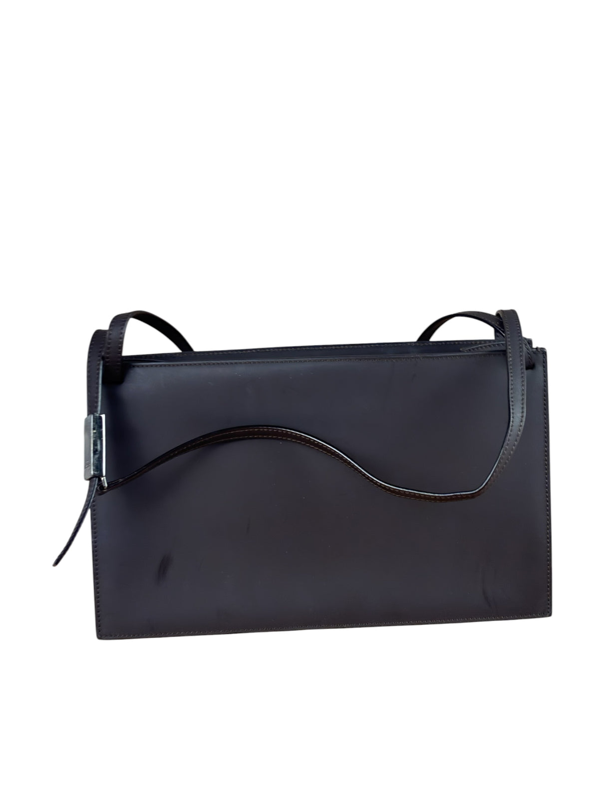 Gucci Wine Leather Double Pocket Shoulder Bag