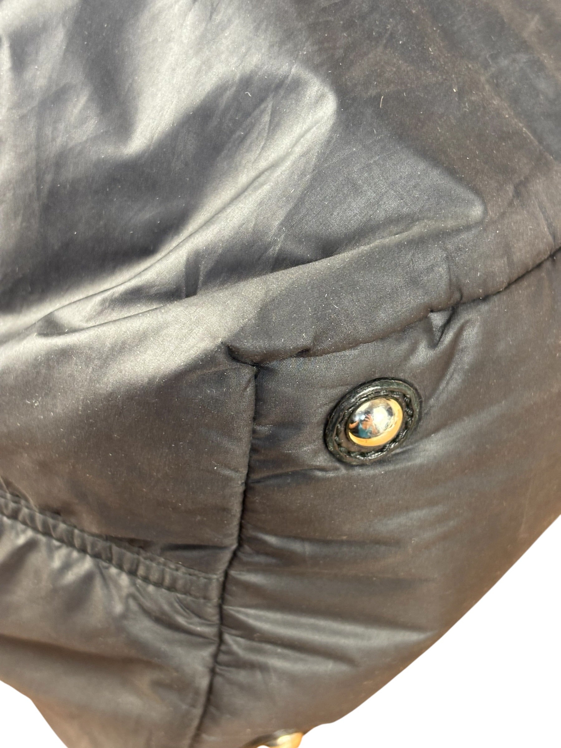 YSL Vintage Black Nylon Top Handle Bag