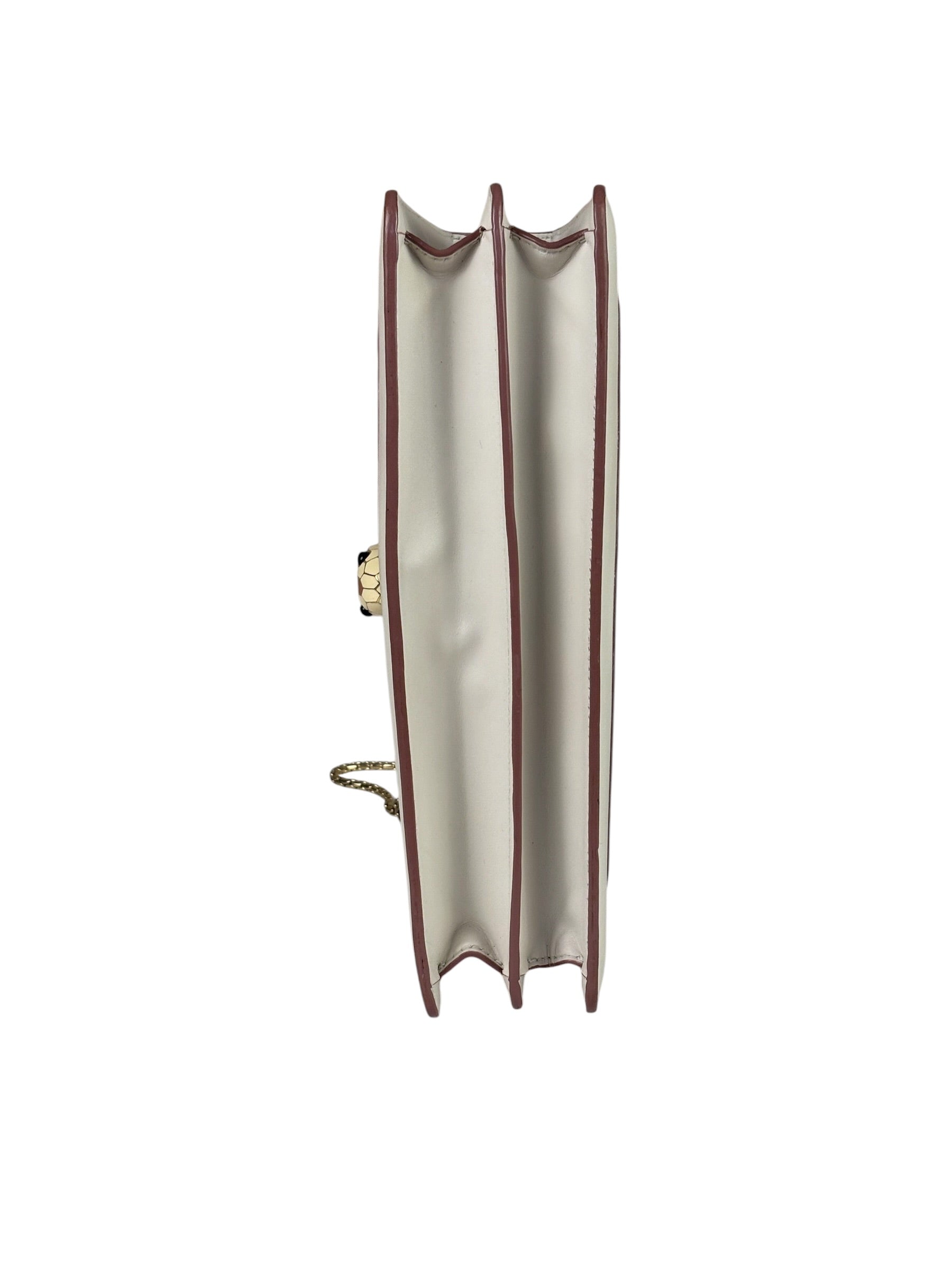 Bvlgari White/Pink Leather Serpenti Forever Shoulder Bag