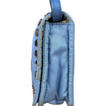 Prada Nylon Blue Studded Crossbody Bag