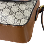 Gucci Brown Leather GG Horsebit Camera Bag 1955