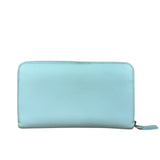 Bvlgari Blue Leather Long Zippy Wallet